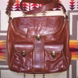 Marino Orlandi Gorgeous Wisky brown, Leather Bag